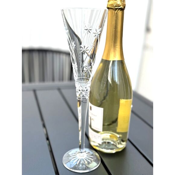 Waterford Lismore Toasting Crystal Tapered Champagne Flutes Size 9 1/4"H x 3.5"W - Picture 14 of 14